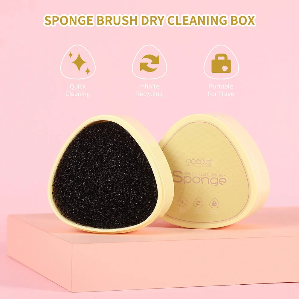 Docolor Makeup Brush Cleaner - Bundle of Quick Cleaner Box & Wet Cleaning Soap Box