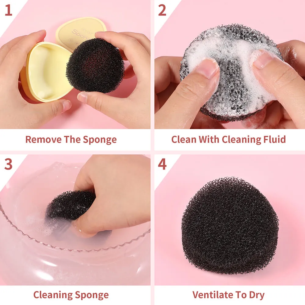 Docolor Makeup Brush Cleaner - Bundle of Quick Cleaner Box & Wet Cleaning Soap Box