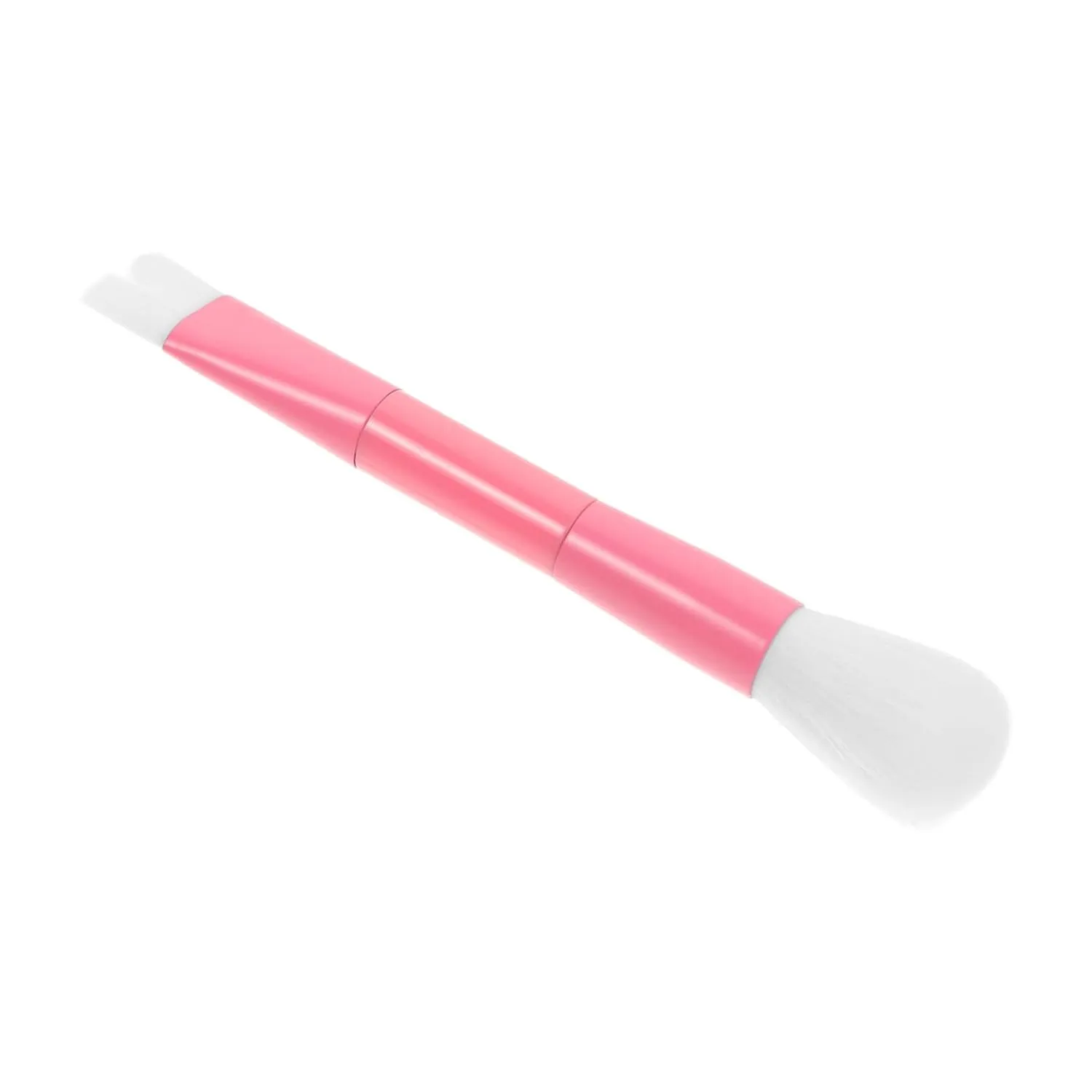Double Ended U Shaped Nose Contour Brush Powder Brush for Liquid Foundation Craftsmanship for Versatile Makeup Application for Women Pink