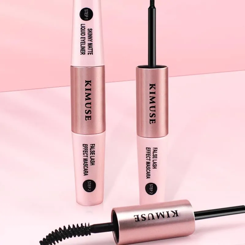 Double-Head Long Lasting Waterproof Mascara Liquid Eyeliner Combination