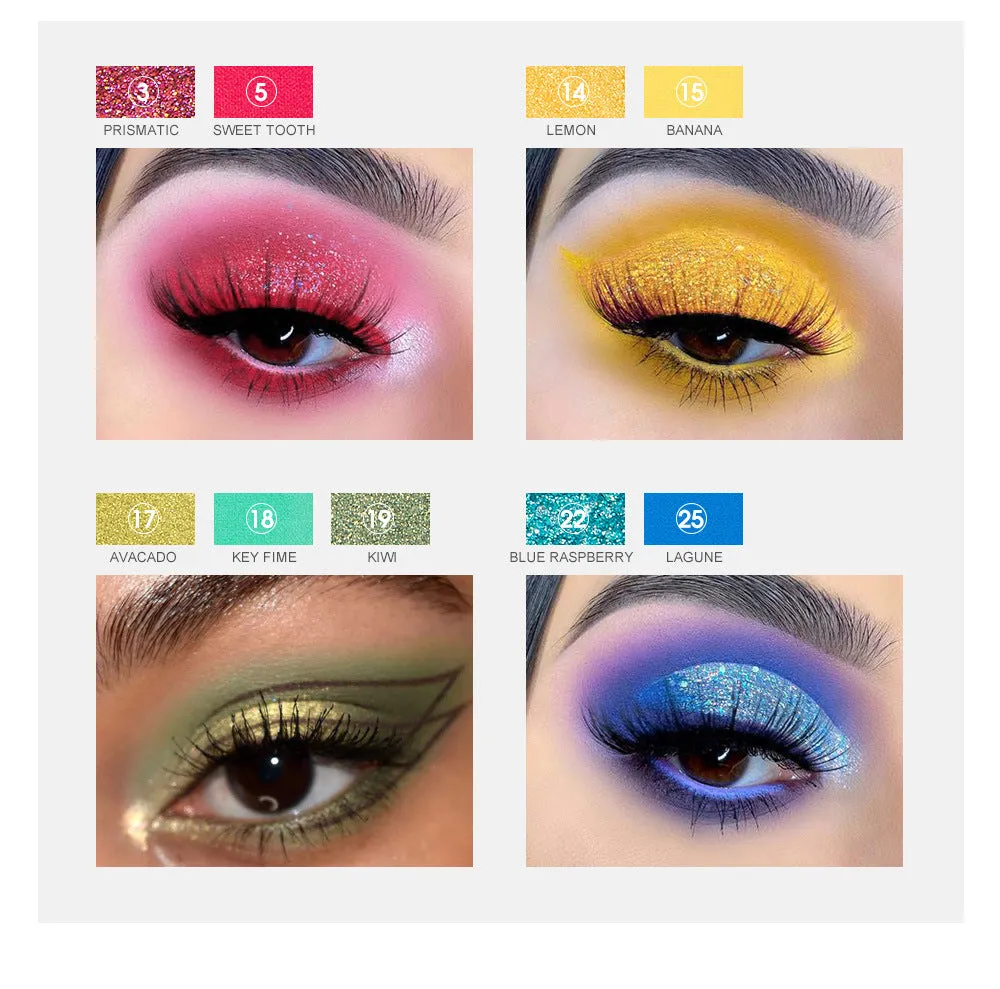 Dreamy Rainbow 30 Colors Eyeshadow Palette - Shimmer, Matte & Glitter Shades