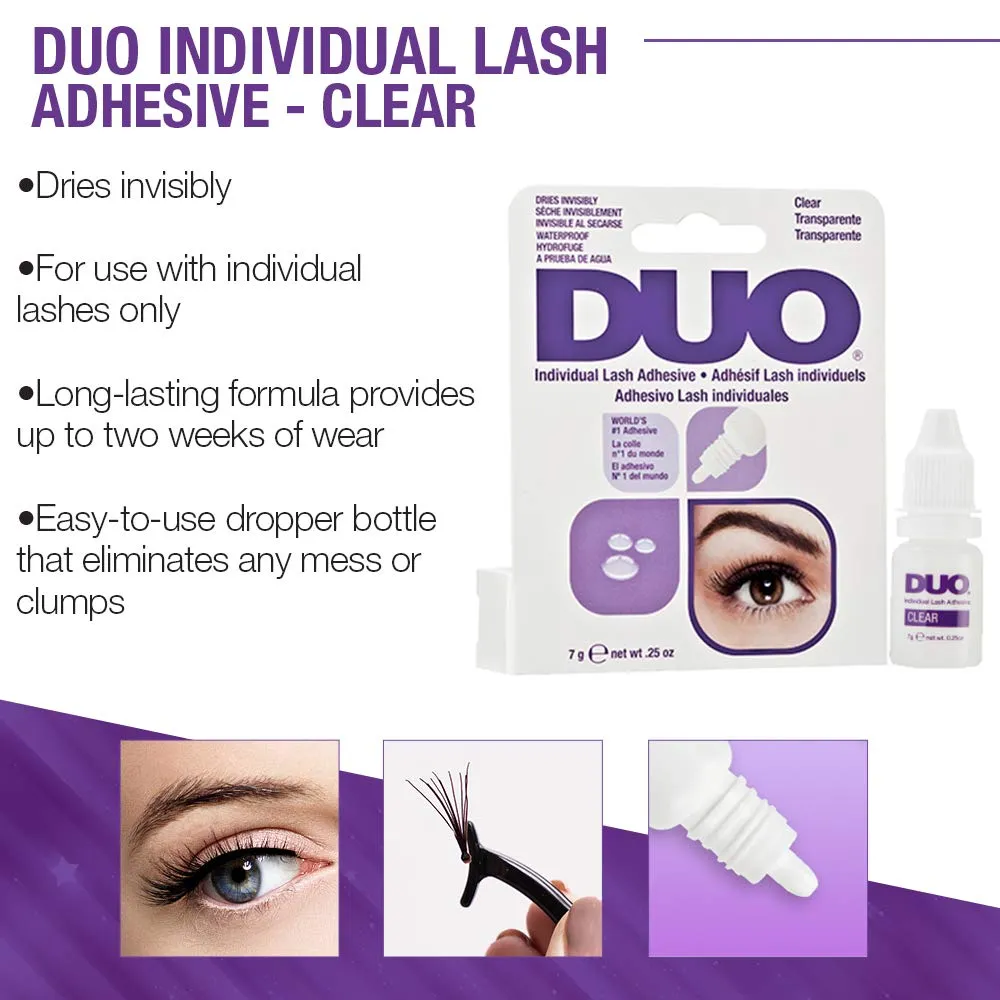 Duo Individual lash glue- White/Clear (4pc pack)