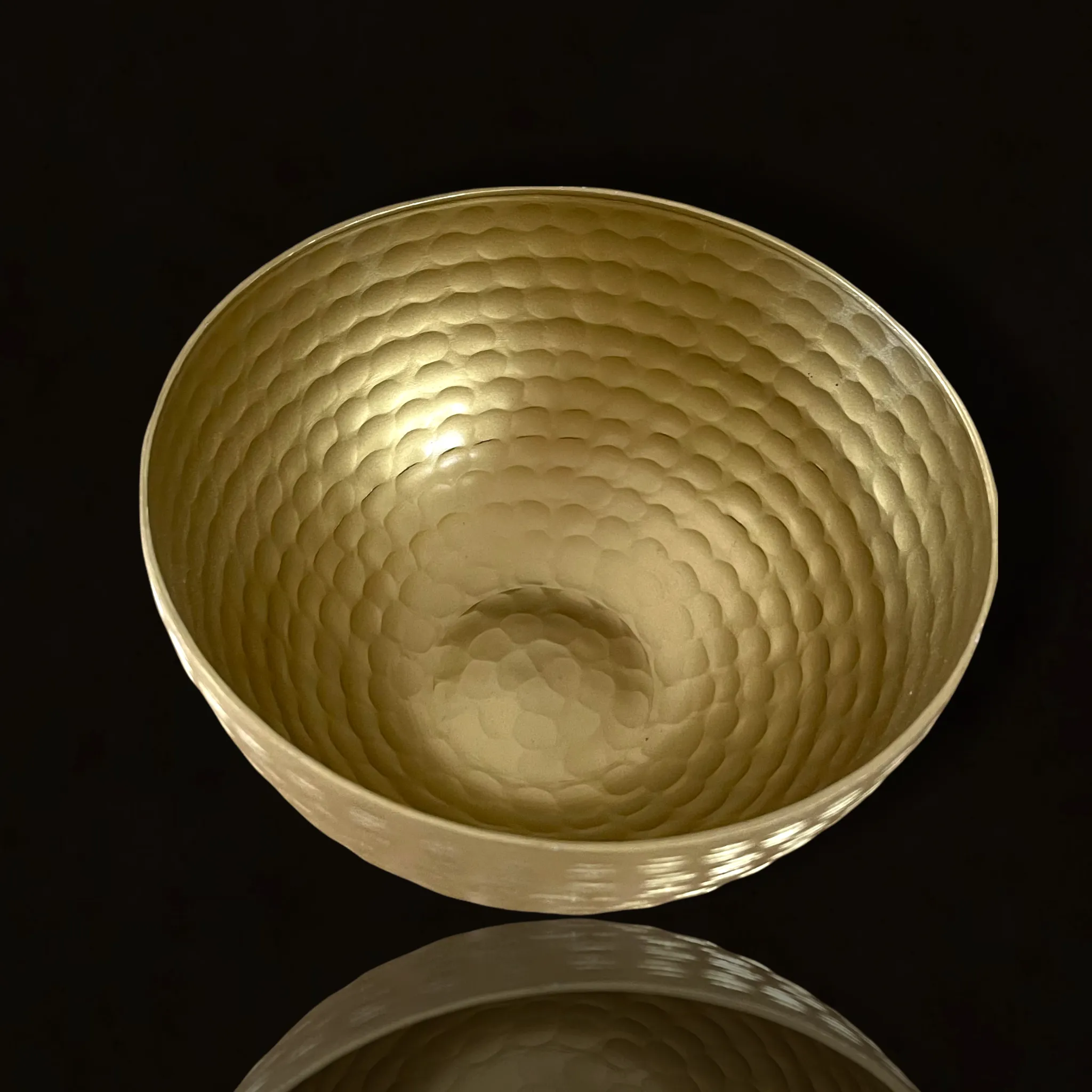 Dusting Powder Puff with Gold Bowl Set