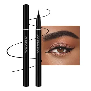 Ehinew Liquid Eyebrow Pencil, Ultra-Fine Tip Liquid Eyebrow Pencil Eyeliner Pen, Waterproof Smudge-proof Quick Drying Eyebrow Pencil for Eye Makeup (#05 Black)