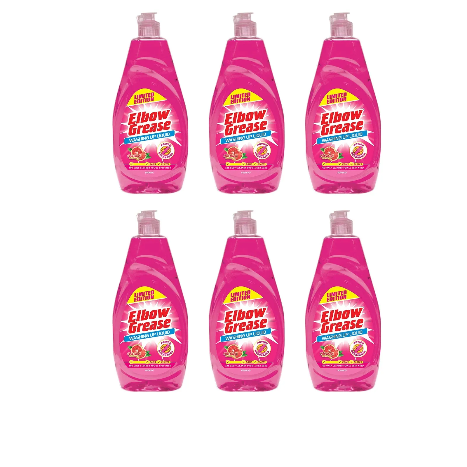 Elbow Grease Washing Up Liquid 600ml 6 Pack