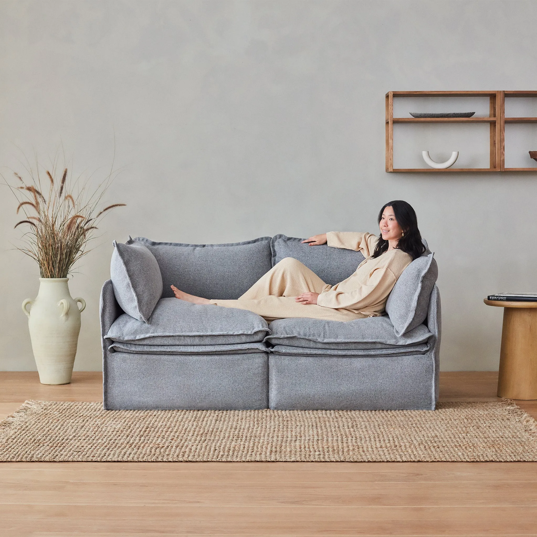 Elevate Comfort Layer for 4-Seater   Bench Ottoman in Powder
