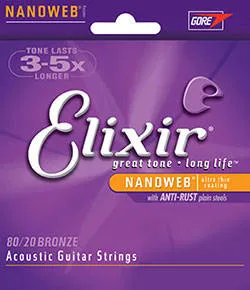 Elixir 15127 Bronze Acoustic Guitar .027 Single String w/ Nanoweb Coating