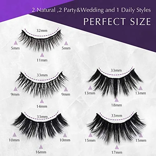 Elvanya Magnetic Eyelashes with Eyeliner - Magnetic Eyeliner and Magnetic Eyelash Kit