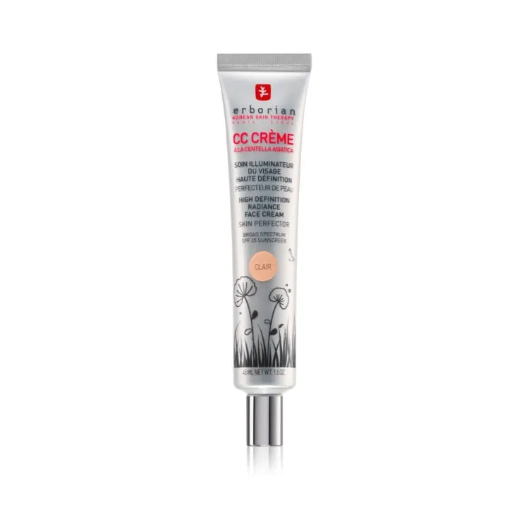 Erborian - Korean Skin Therapy - CC Crème À La Centella Asiatica - Soin Illuminateur Du Visage Haute Définition - Perfecteur De Peau - High Definition Radiance Face Cream - Skin Perfector - Broad Spectrum - SPF 25 Sunscreen