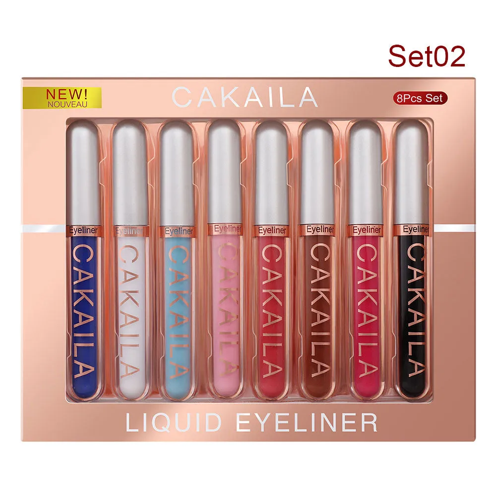 evpct 8 Colors Matte Liquid Eyeliner Colorful Set,Black Blue White Green Red Pink Colored Liquid Eyeliner Pen Kit Eye Liners for Women Waterproof Smudgeproof Long Lasting Rainbow Eyeliner Pencils 02