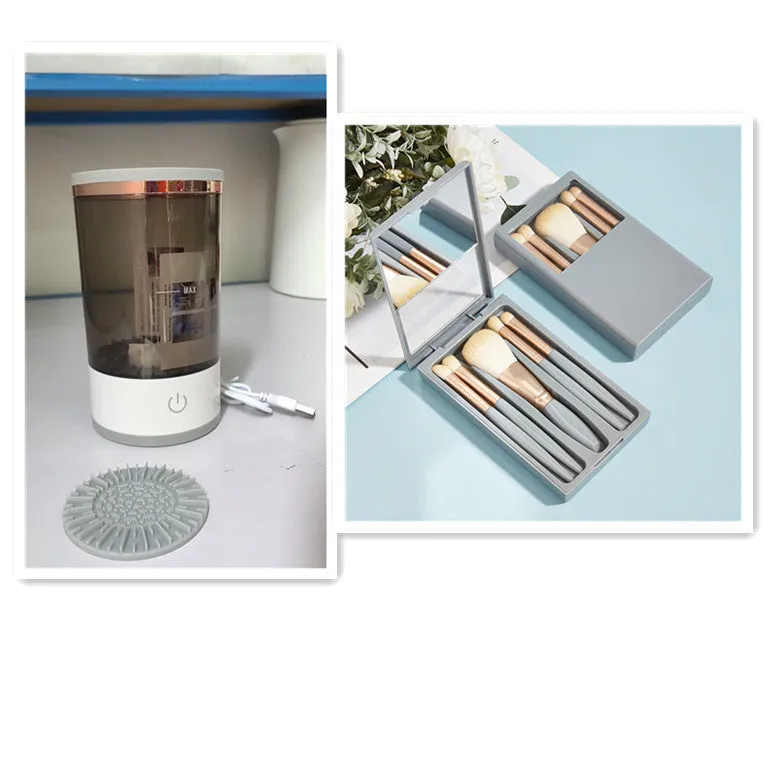 Eye Shadow Brush Cleaning Tool: USB-Charging Automatic Portable Electric Makeup Brush Cleaner Machine