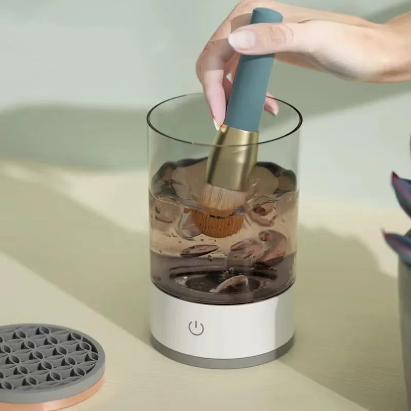 Eye Shadow Brush Cleaning Tool: USB-Charging Automatic Portable Electric Makeup Brush Cleaner Machine