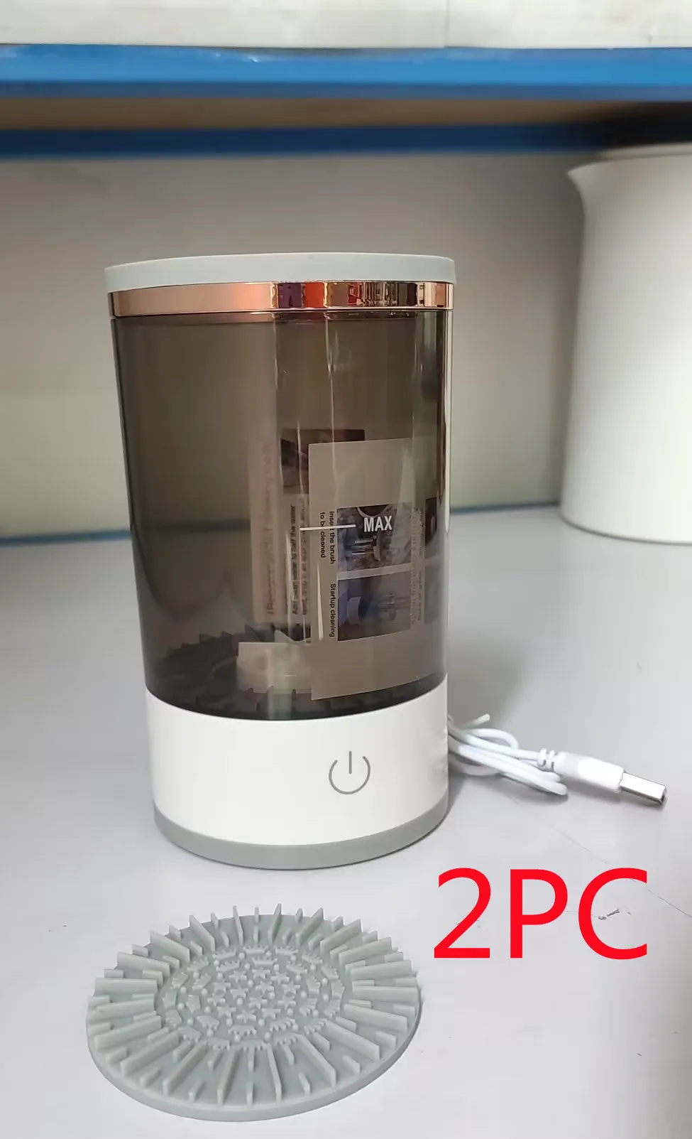 Eye Shadow Brush Cleaning Tool: USB-Charging Automatic Portable Electric Makeup Brush Cleaner Machine