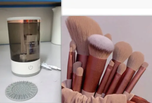Eye Shadow Brush Cleaning Tool: USB-Charging Automatic Portable Electric Makeup Brush Cleaner Machine