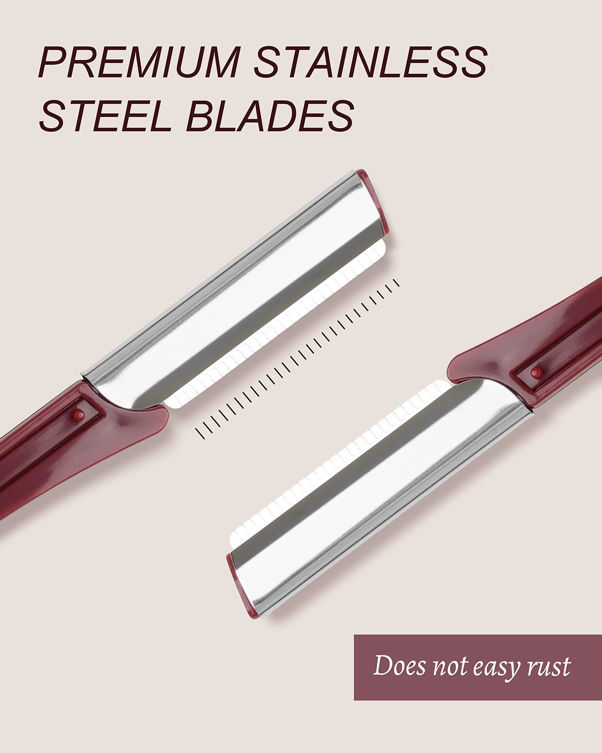 Eyebrow Razor for Women, 20 Pcs Dermaplane Razor for Women Face, Multipurpose Eyebrow & Face Razor, Face Shavers for Women and Men by MoHern (Red)