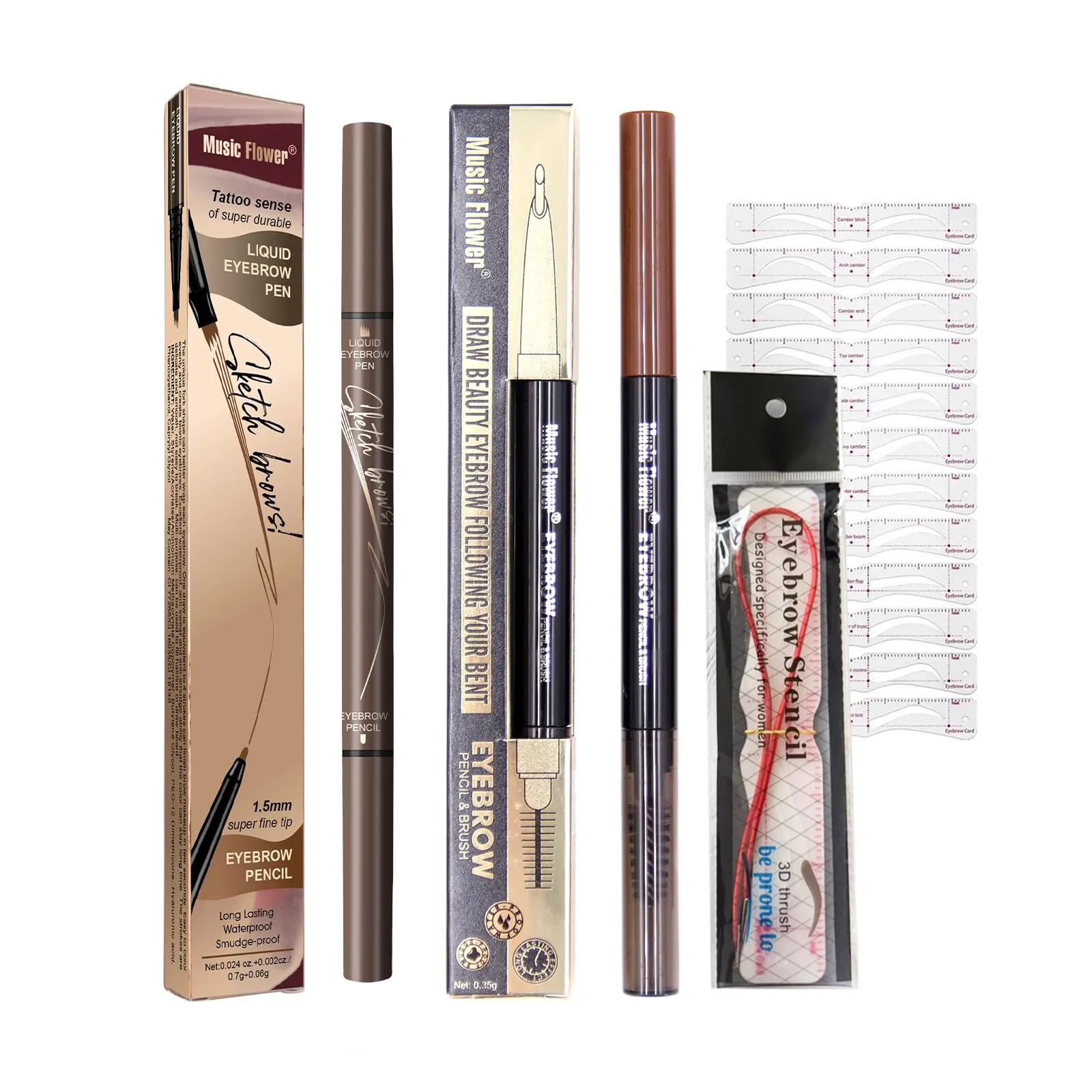 Eyebrow Tattoo Pencil, 2024 New Magic Eyebrow Pencil,4 Fork Tip 3D Microblading Waterproof Eyebrow Pencil, Natural Makeup Fine Stroke Magic Eyebrow Pencil with 4 Micro-Fork… (maroon-#1)