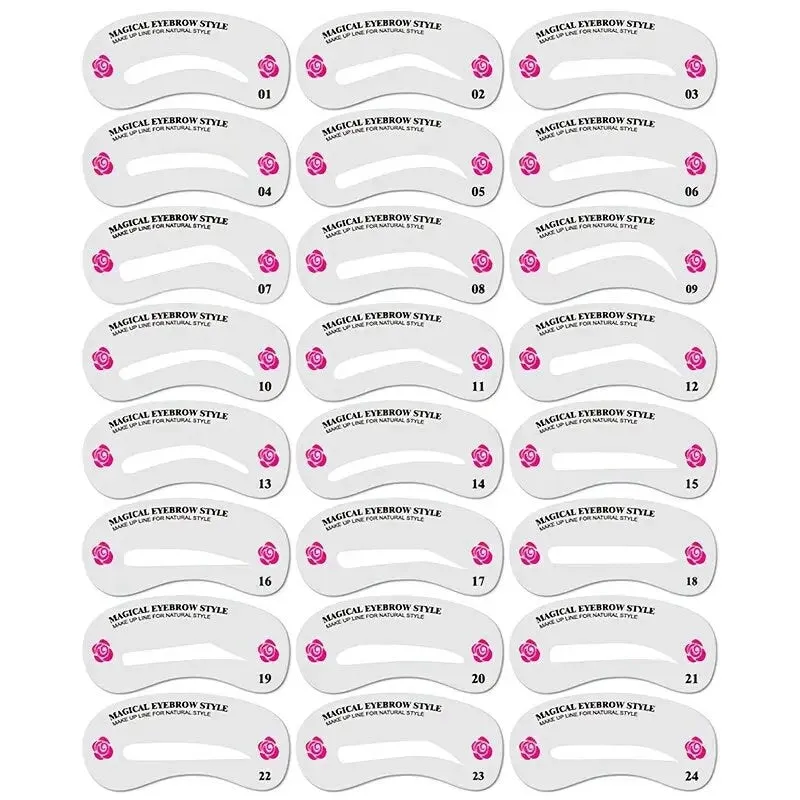 Eyebrow Template 24 Pattern Makeup Eyebrow Template Makeup Beauty Tool Eyebrow Stencil 24 Sheets Set