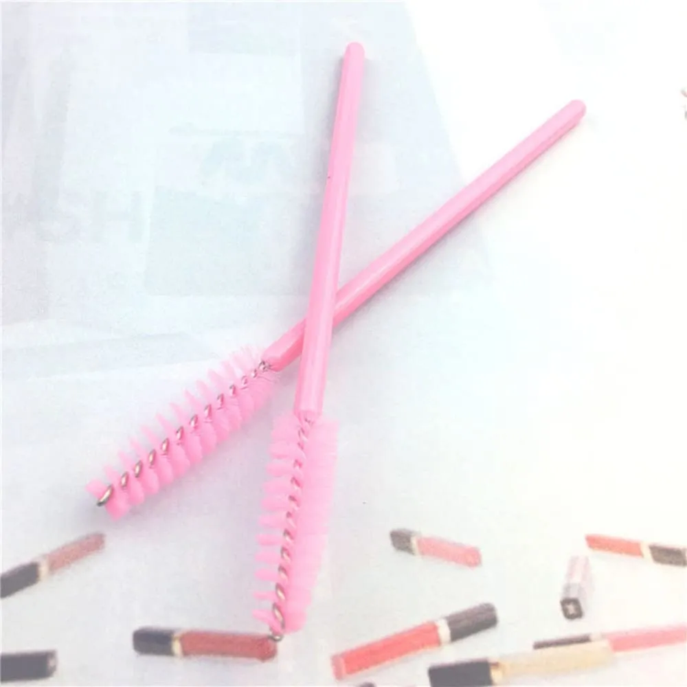 Eyelash Spoolie Brushes 200PCS Mascara Wands Eyebrow Brush Cleaner Applicator Makeup-Tools false Eyelashes Extension (200PCS PINK BRUSHES)