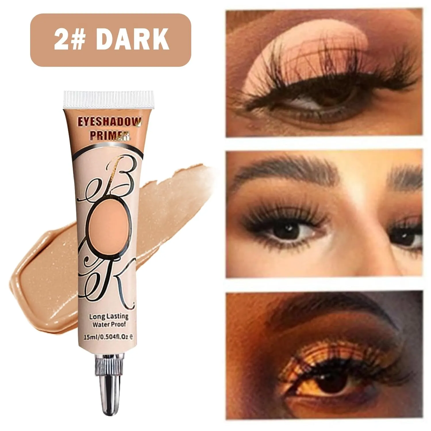 Eyeshadow Primer Base Dark Matte Eye Primer Evenly Colored Liquid Eyeshadow Primer,Long-lasting Moisture Eye Primer for Mature Eyes-Dark