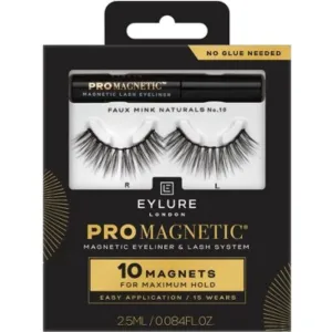 Eylure ProMagnetic False Eyelashes - Natural No.10 Lightweight Natural Look Easy Application Reusable