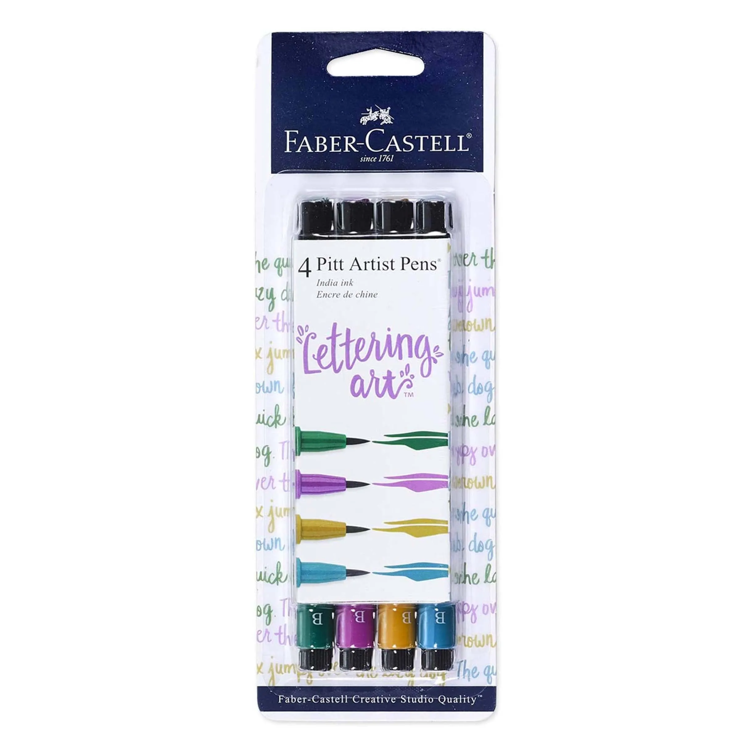 Faber-Castell Pitt Artist Pens, Lettering Art Set of 4 - Jewel Tones