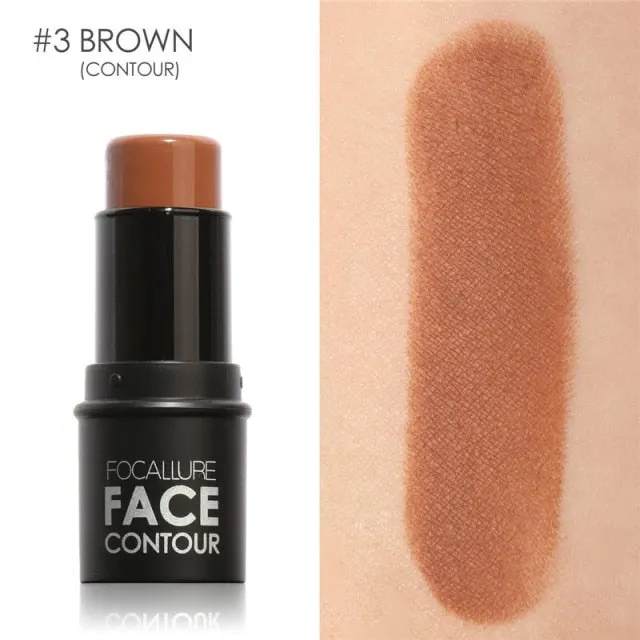 FOCALLURE Highlighter Makeup Glitter Contouring Bronzer For Face Shimmer Powder Creamy Texture Illuminator Stick Women Cosmetics
