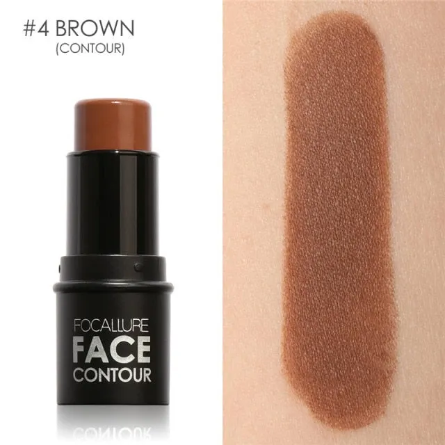 FOCALLURE Highlighter Makeup Glitter Contouring Bronzer For Face Shimmer Powder Creamy Texture Illuminator Stick Women Cosmetics