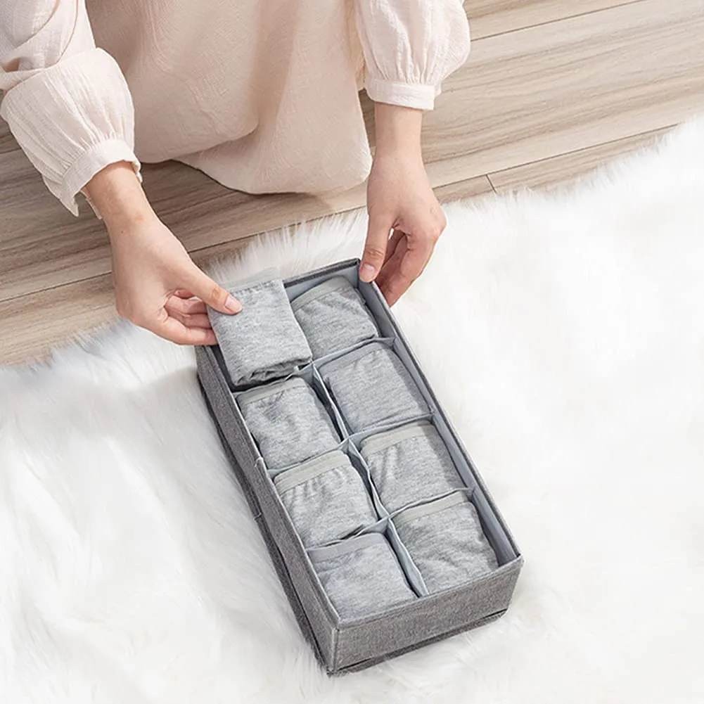 Foldable Wardrobe Clothes Closet Organizer, Save Space Clothing Storage Bins - Linen