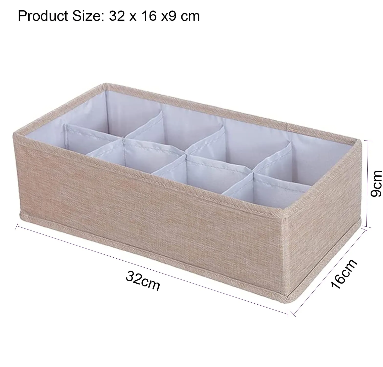 Foldable Wardrobe Clothes Closet Organizer, Save Space Clothing Storage Bins - Linen