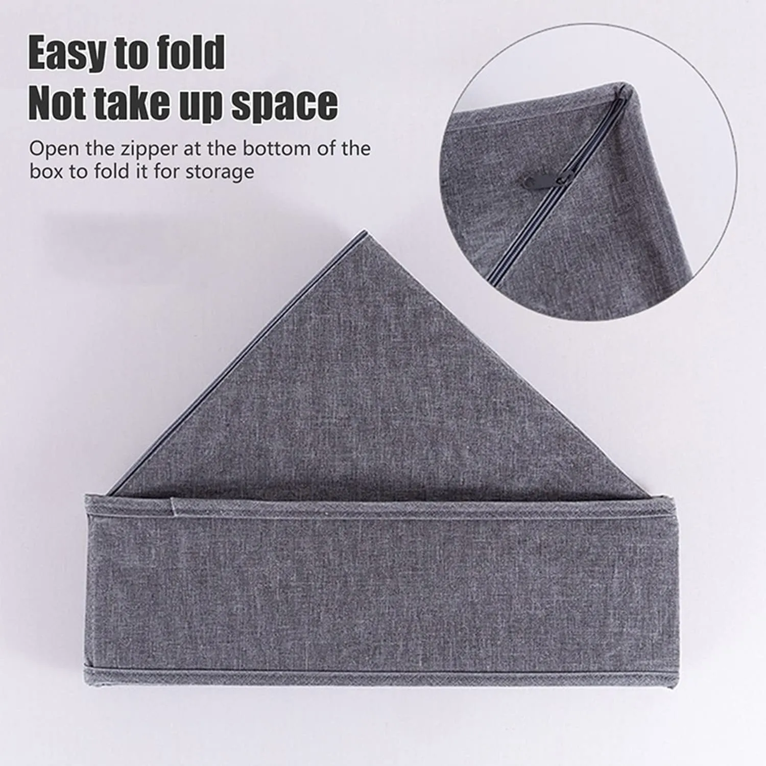 Foldable Wardrobe Clothes Closet Organizer, Save Space Clothing Storage Bins - Linen