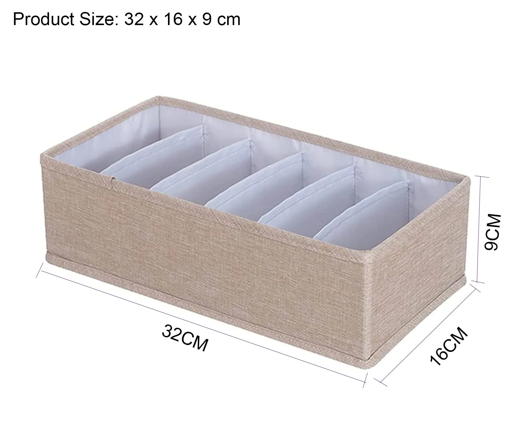 Foldable Wardrobe Clothes Closet Organizer, Save Space Clothing Storage Bins - Linen