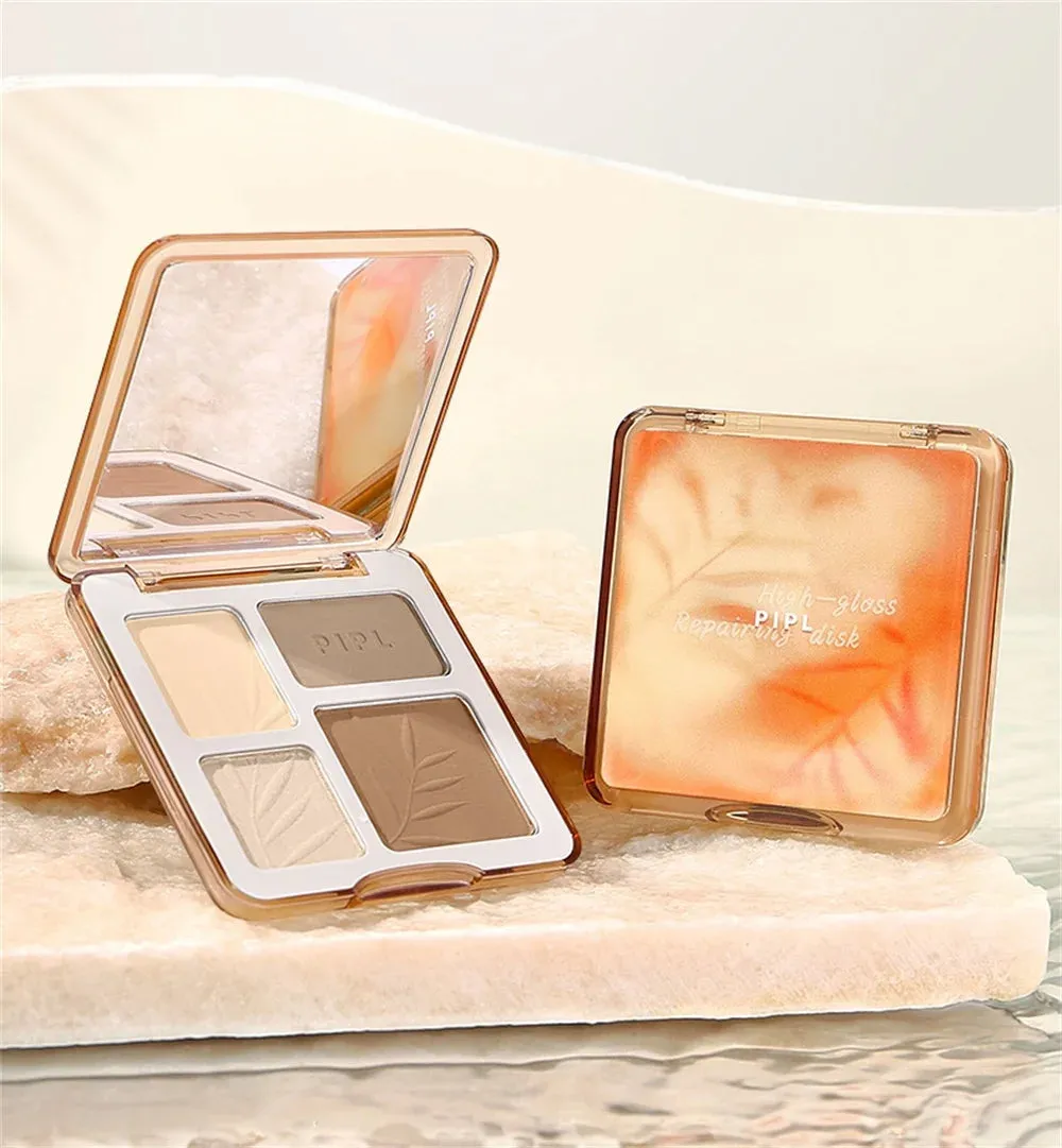 Four-color contouring palette high-gloss matte brightening glitter nose shadow palette all-in-one