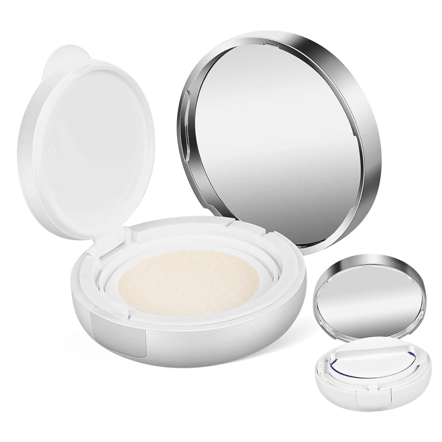 FRCOLOR Loose Powder Puff Box Cushion Foundation Box Portable Powder Container