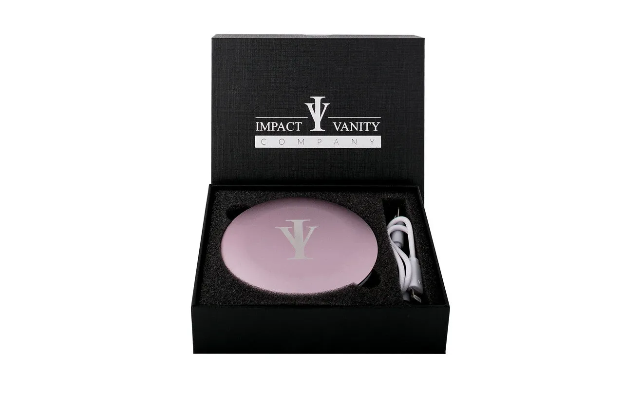 FREE SHIPPING:: Purple Mist LED Lighted Portable Charger Compact Mirror :: CHARM BEYOND Series