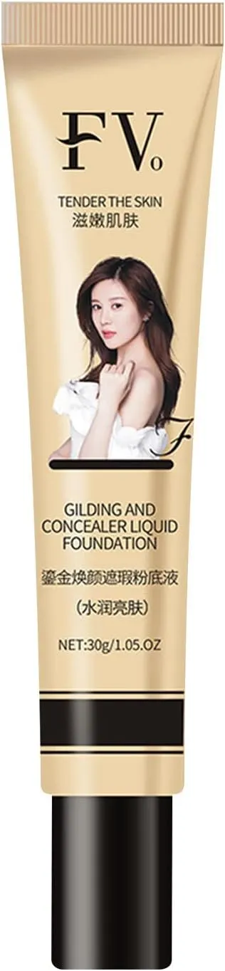 FVO Liquid Foundation Glowing Concealer Cream, Waterproof And Sweatproof, Hydrate and Brighten, Radiant & Healthy Looking Skin, Skin Perfecting (Hydrate and brighten skin)
