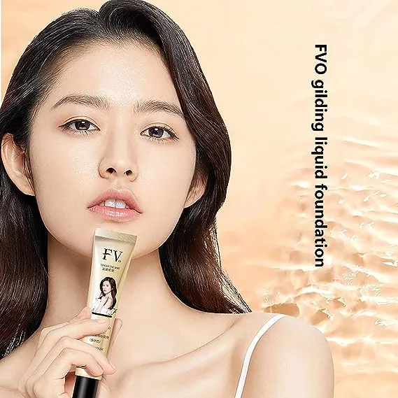 FVO Liquid Foundation Glowing Concealer Cream, Waterproof And Sweatproof, Hydrate and Brighten, Radiant & Healthy Looking Skin, Skin Perfecting (Hydrate and brighten skin)