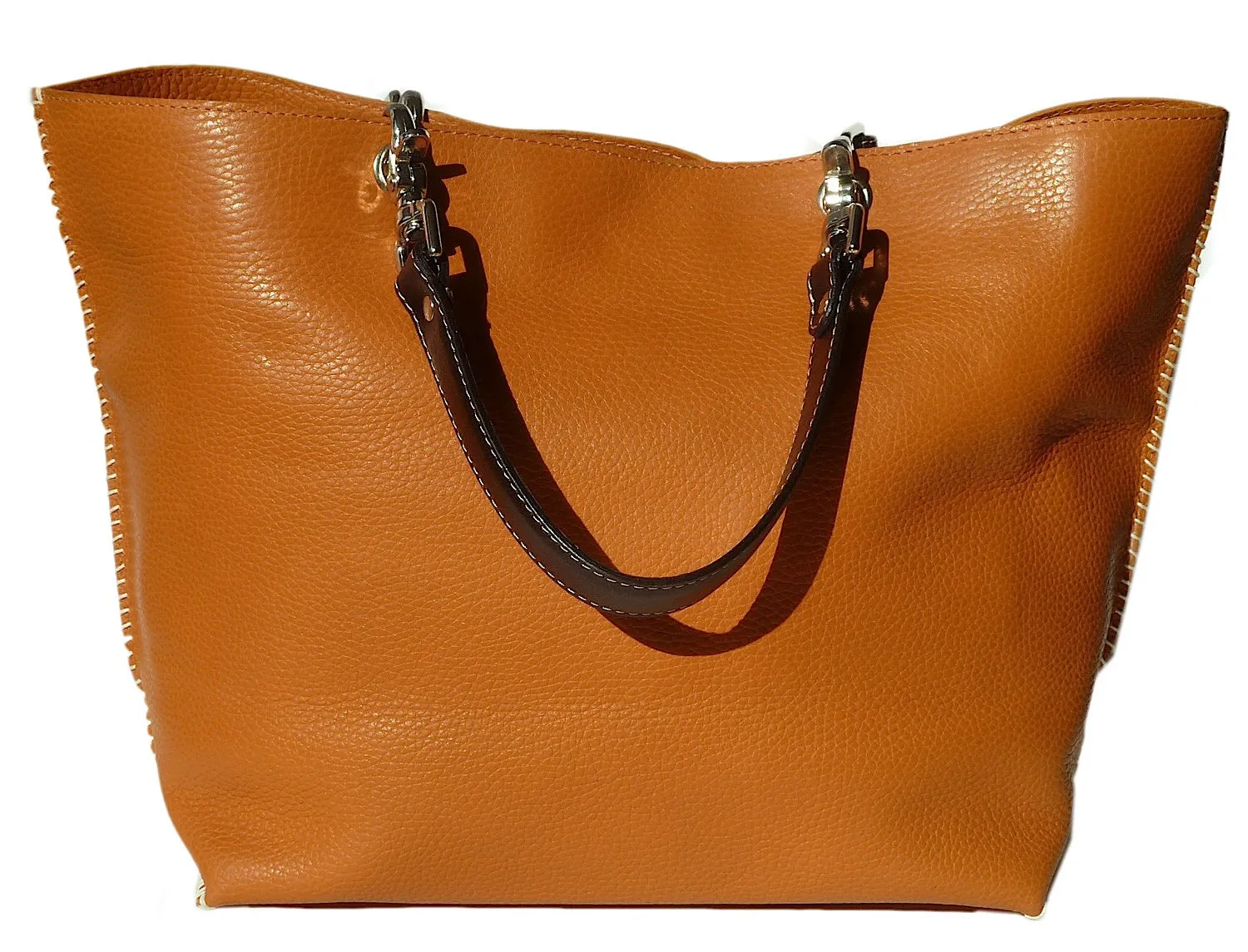 Gamini Mini Suede Bag With Topstitching Beige