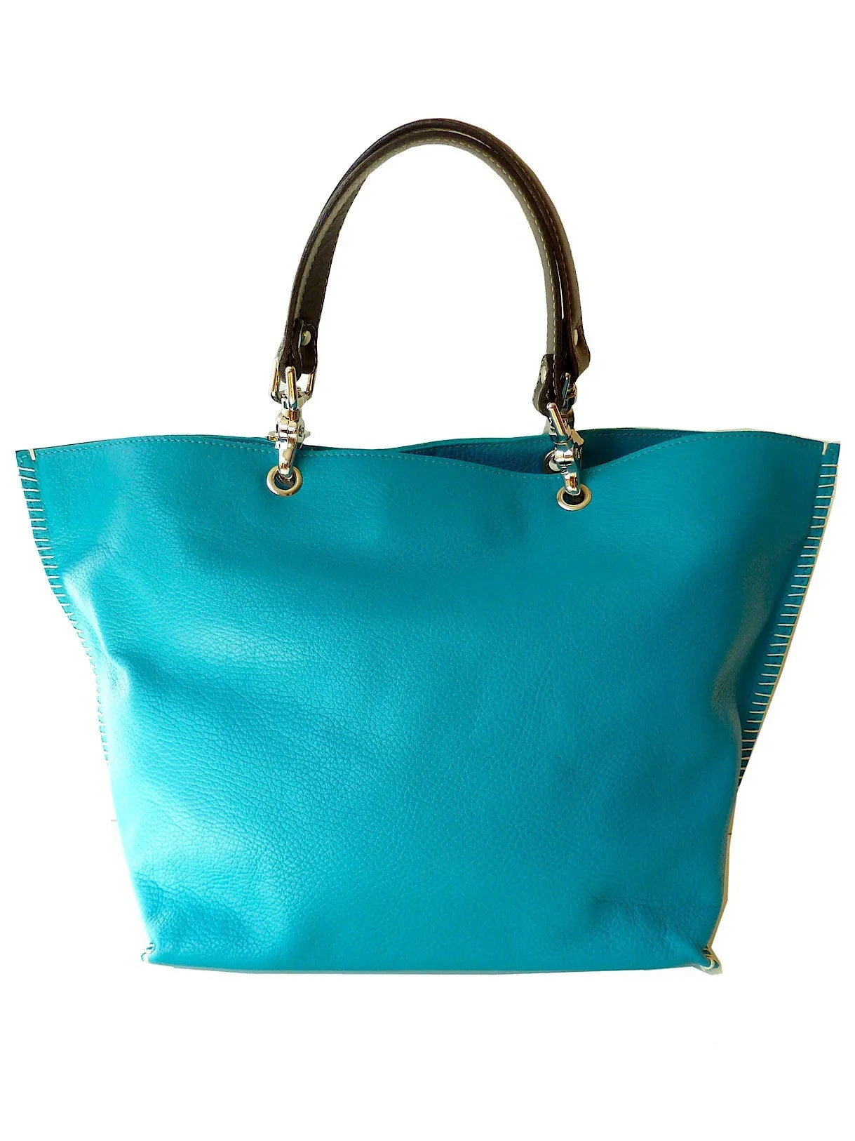 Gamini Mini Suede Bag With Topstitching Beige