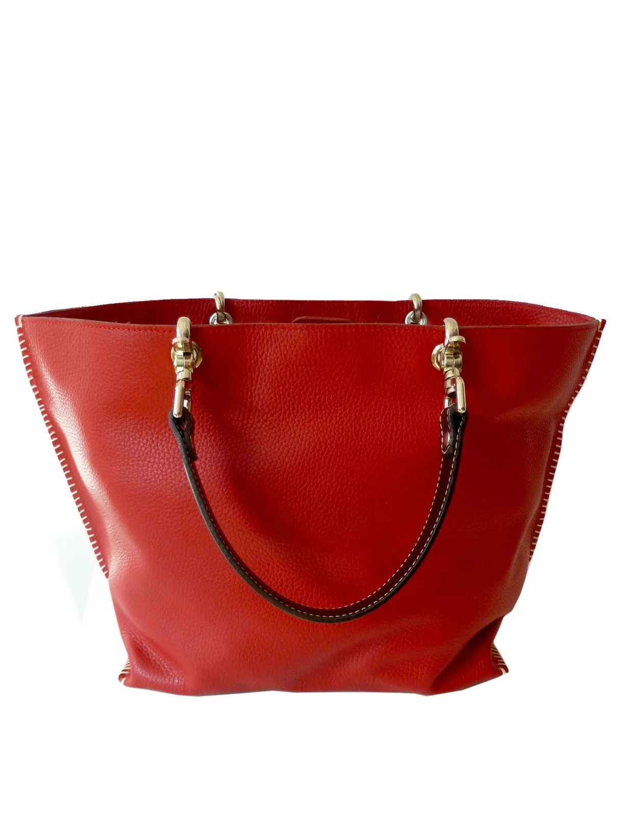 Gamini Mini Suede Bag With Topstitching Beige