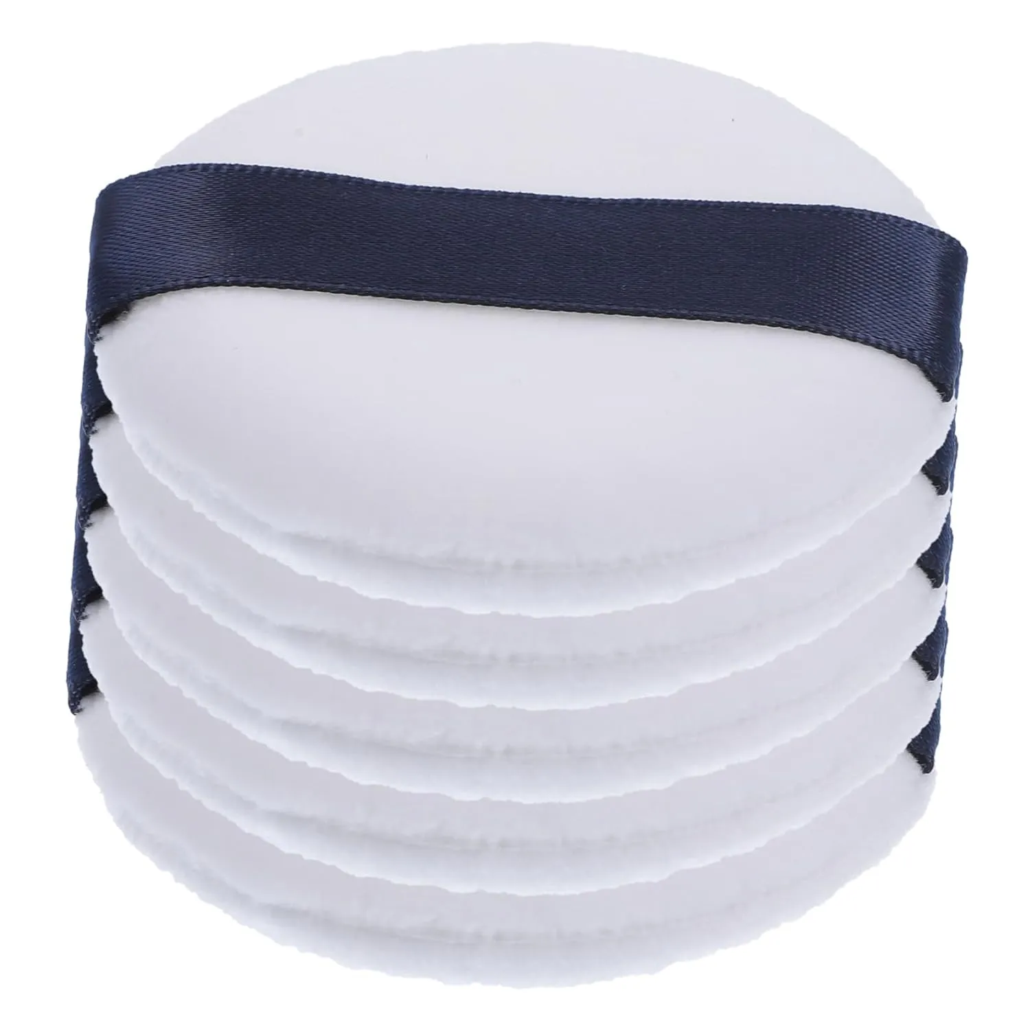Gatuida 5pcs Supple Makeup Puff Soft Round Blusher Powder Puff for Liquid Foundation and Loose Powder for Concealer and Blush Application Ribbon