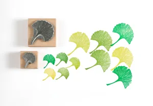 Ginko Leaf Rubber Stamp, Leaf Stamp, Botanical Stamp, Nature Stamp