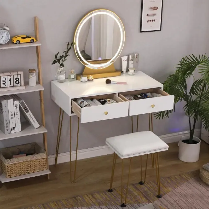Glam Vanity Set with Lighted Mirror