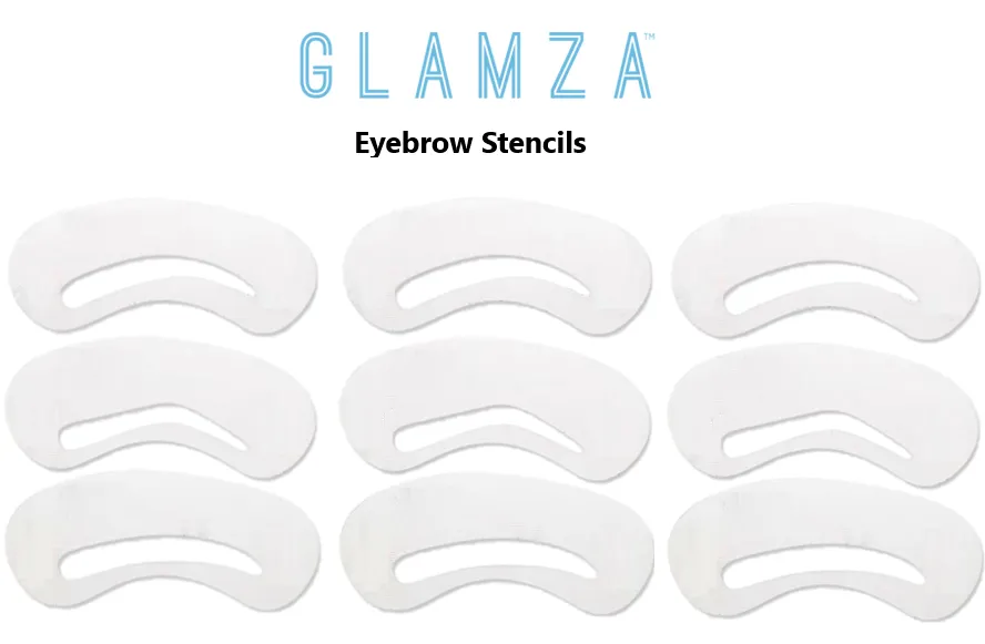 Glamza Eyebrow Stencils 3, 6 or 9 Pack