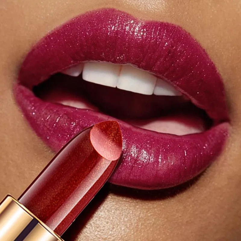 Glitter Lipstick Change Color Waterproof Shimmer Rouge
