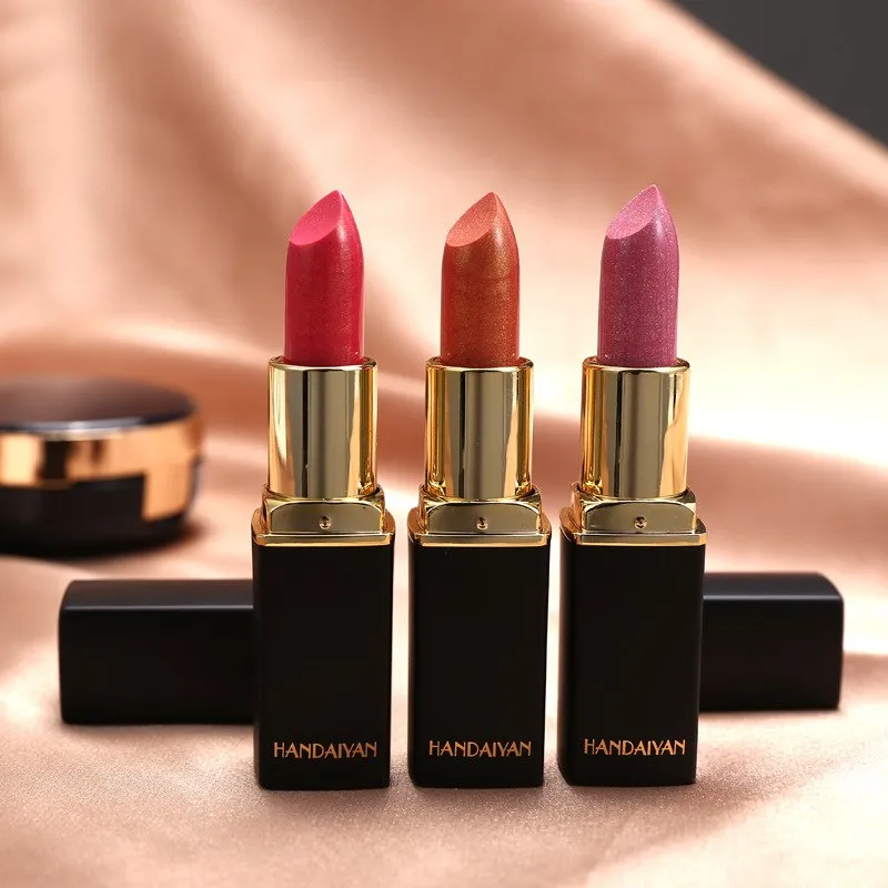 Glitter Lipstick Change Color Waterproof Shimmer Rouge