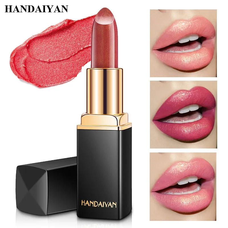 Glitter Lipstick Change Color Waterproof Shimmer Rouge
