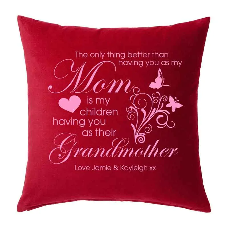Grandmother Cushion, Personalised Gift