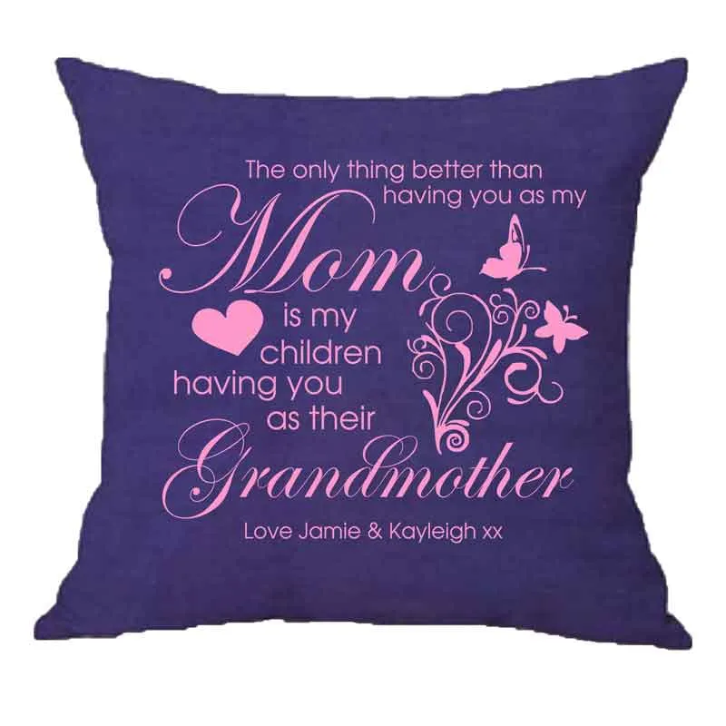 Grandmother Cushion, Personalised Gift