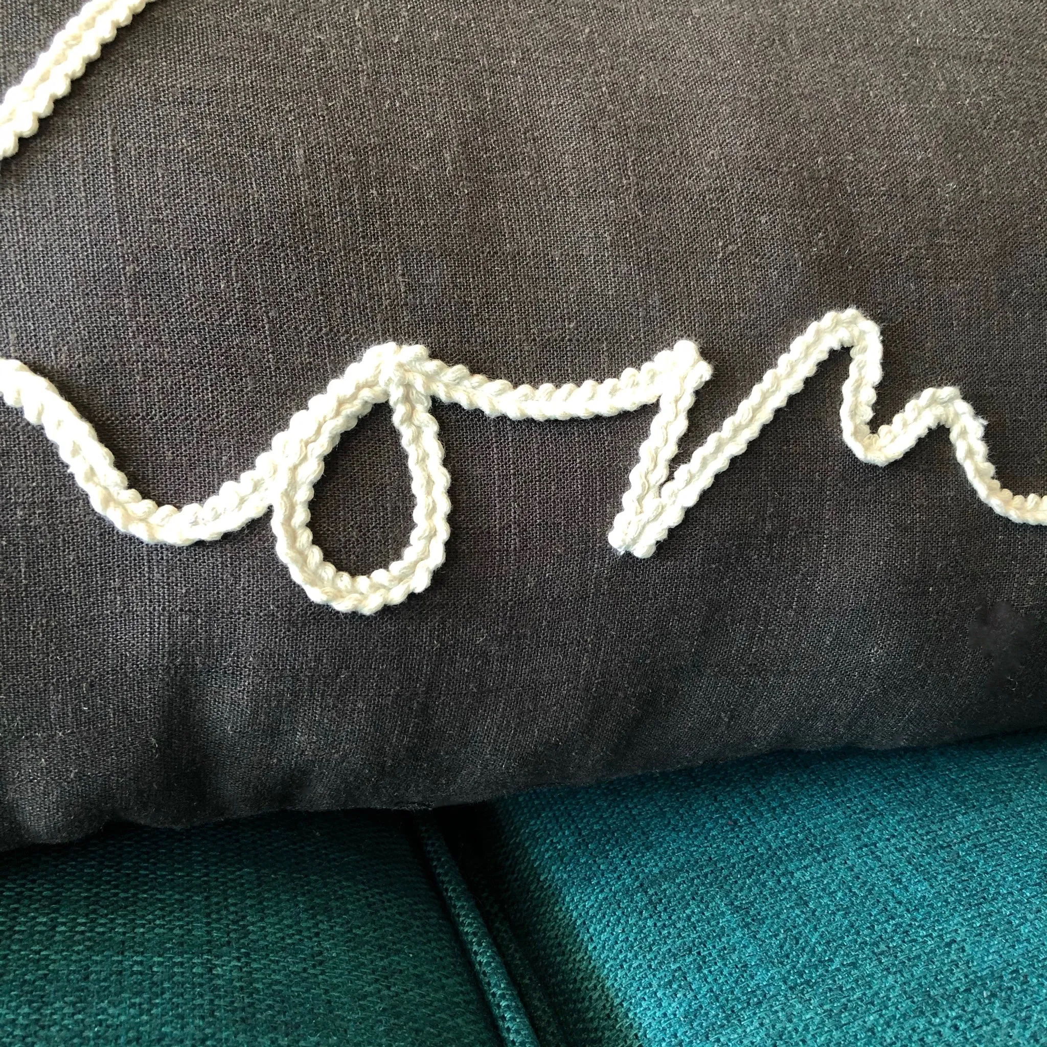 Grey Pom Pom Home Cushion