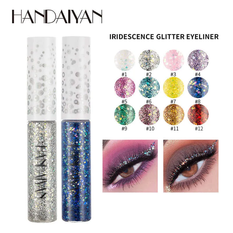 HANDAIYAN 12 Colors Sequin Eyeliner